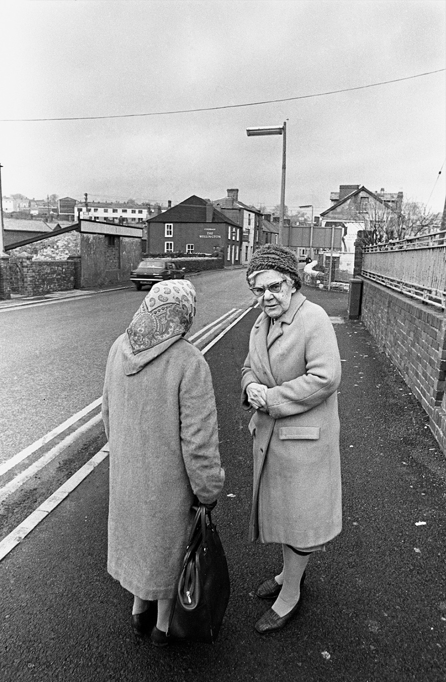 THEtwo old ladies on street Robert Haines Hoelgerrig Merthyr Tydfyil Wales