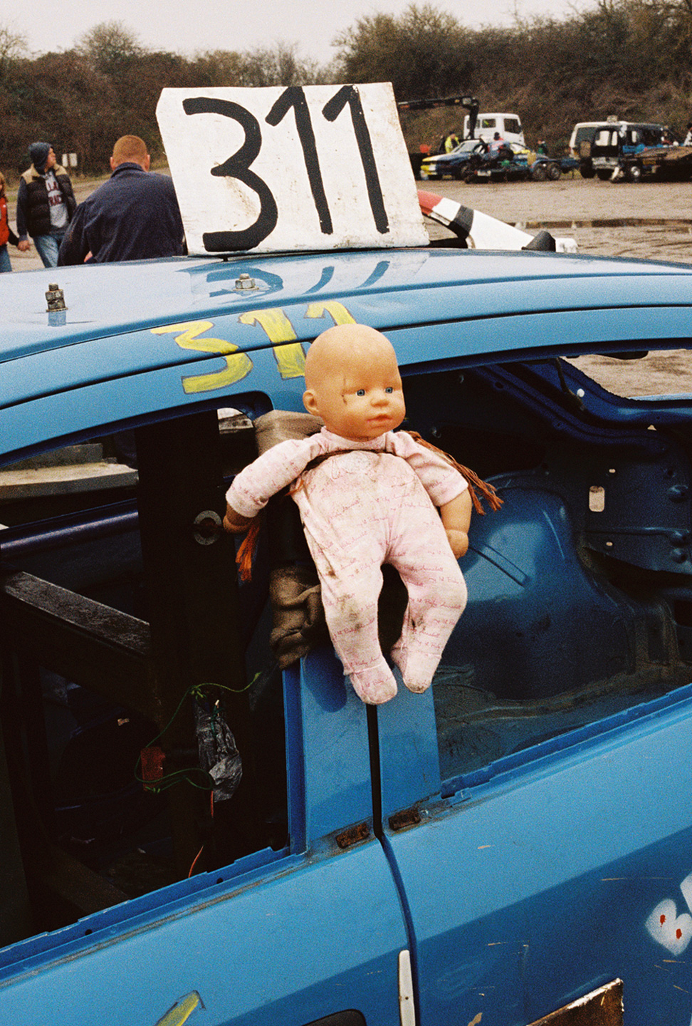 toy doll blue banger car foxhall stadium